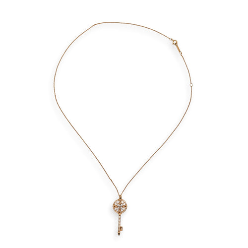 Victoria Key Pendant Necklace in Rose Gold Hardware CL2602-19673 1