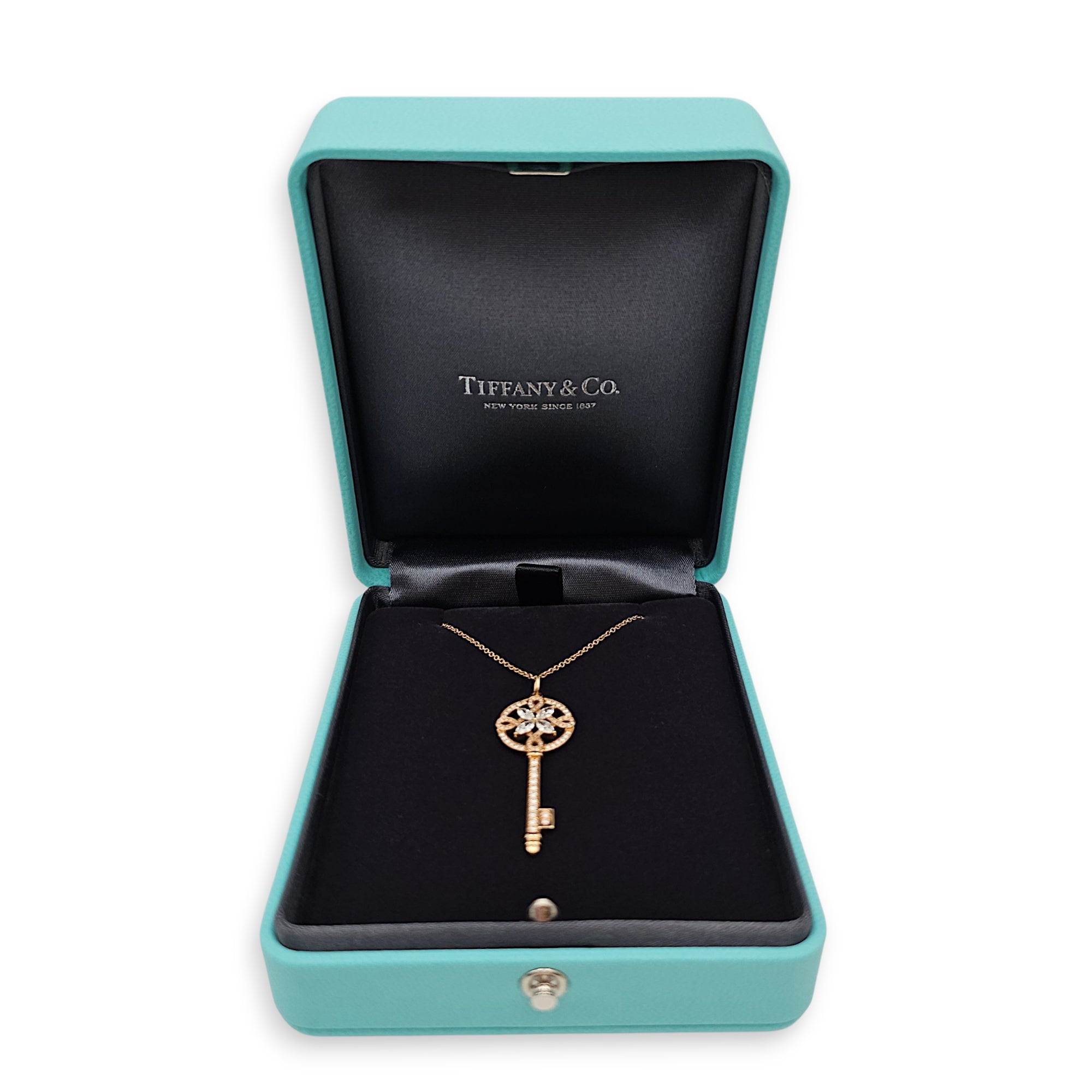 Victoria Key Pendant Necklace in Rose Gold Hardware CL2602-19673 2