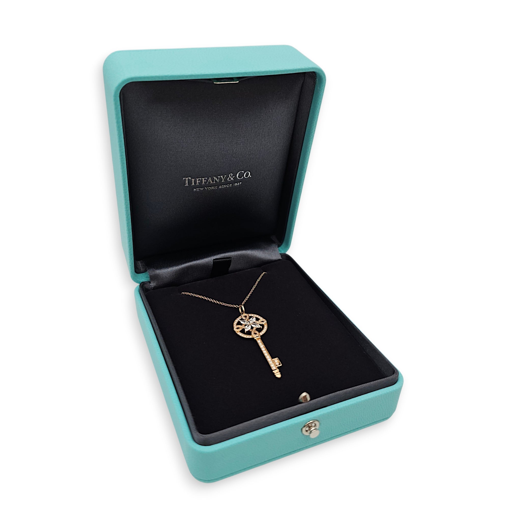 Victoria Key Pendant Necklace in Rose Gold Hardware CL2602-19673 3