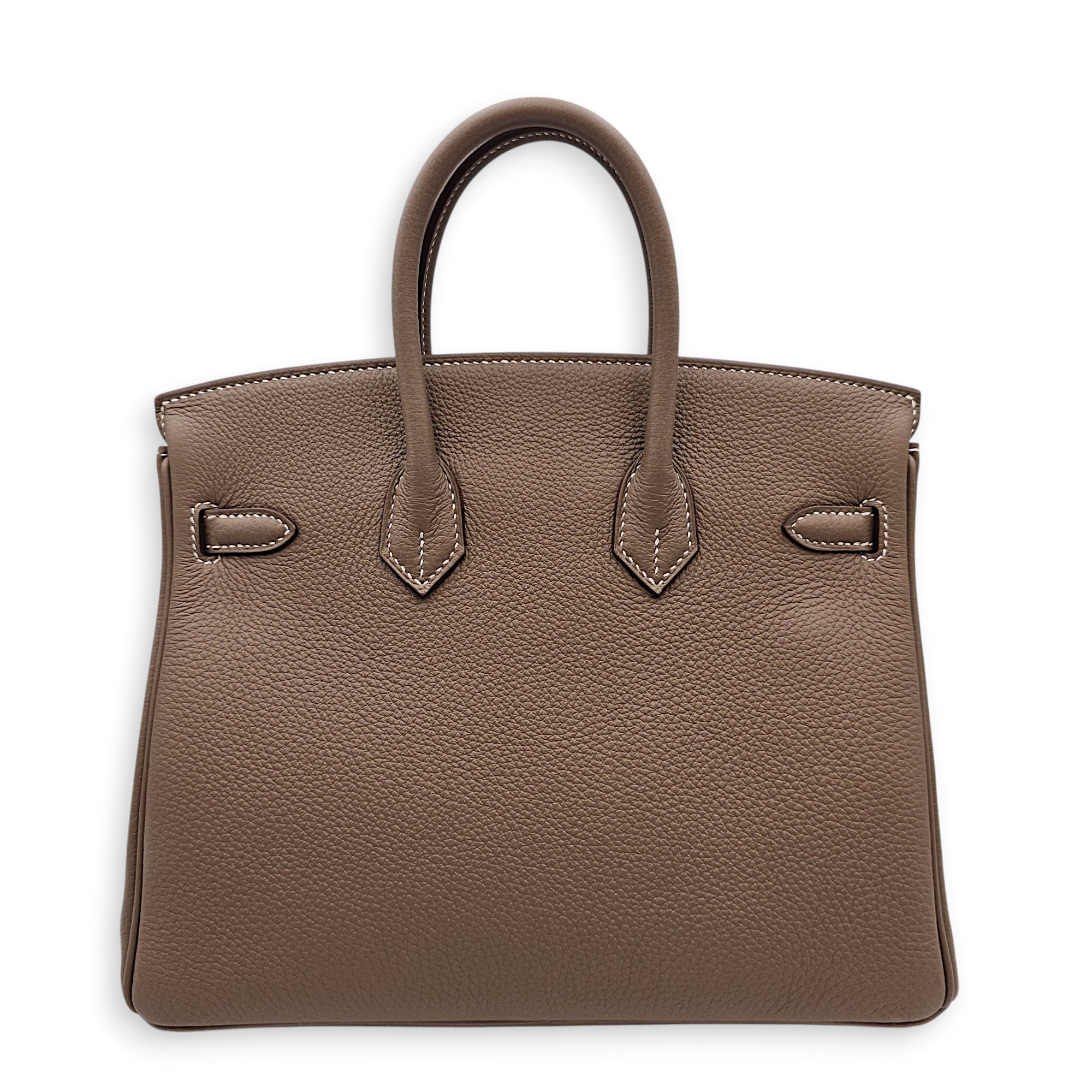 Birkin 25 Etoupe in Togo Palladium hardware CL2602-19683 2