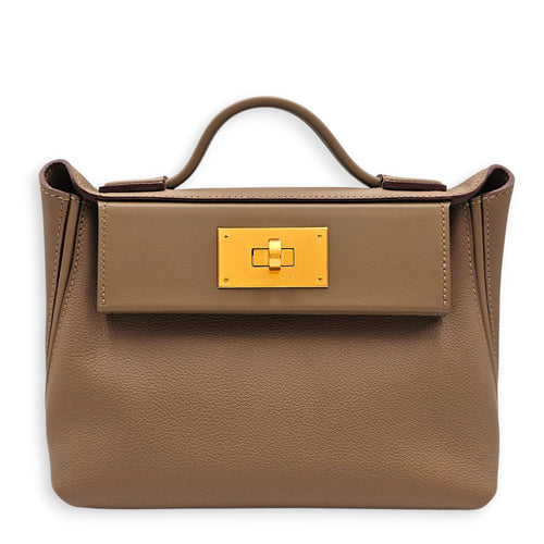24/24 Mini Etoupe in Swift/Evercolor Gold hardware