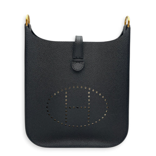 Evelyne Sellier Mini Black in Epsom Gold hardware CL2603-19715 1