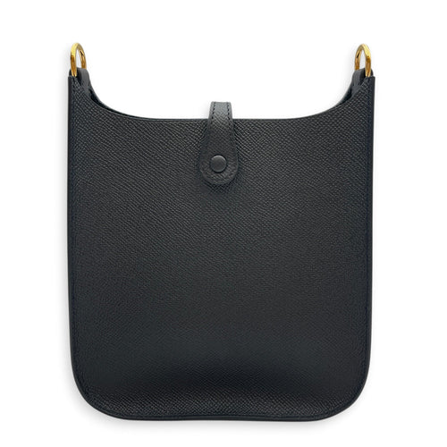 Evelyne Sellier Mini Black in Epsom Gold hardware CL2603-19715 2