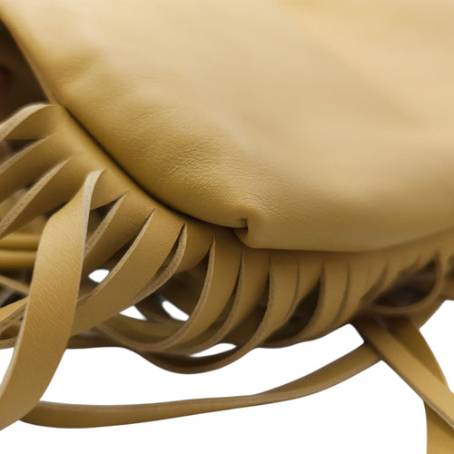 Fringe Pouch Yellow Shoulder Bag in Nappa Leather Gold hardware CL2603-19724 10