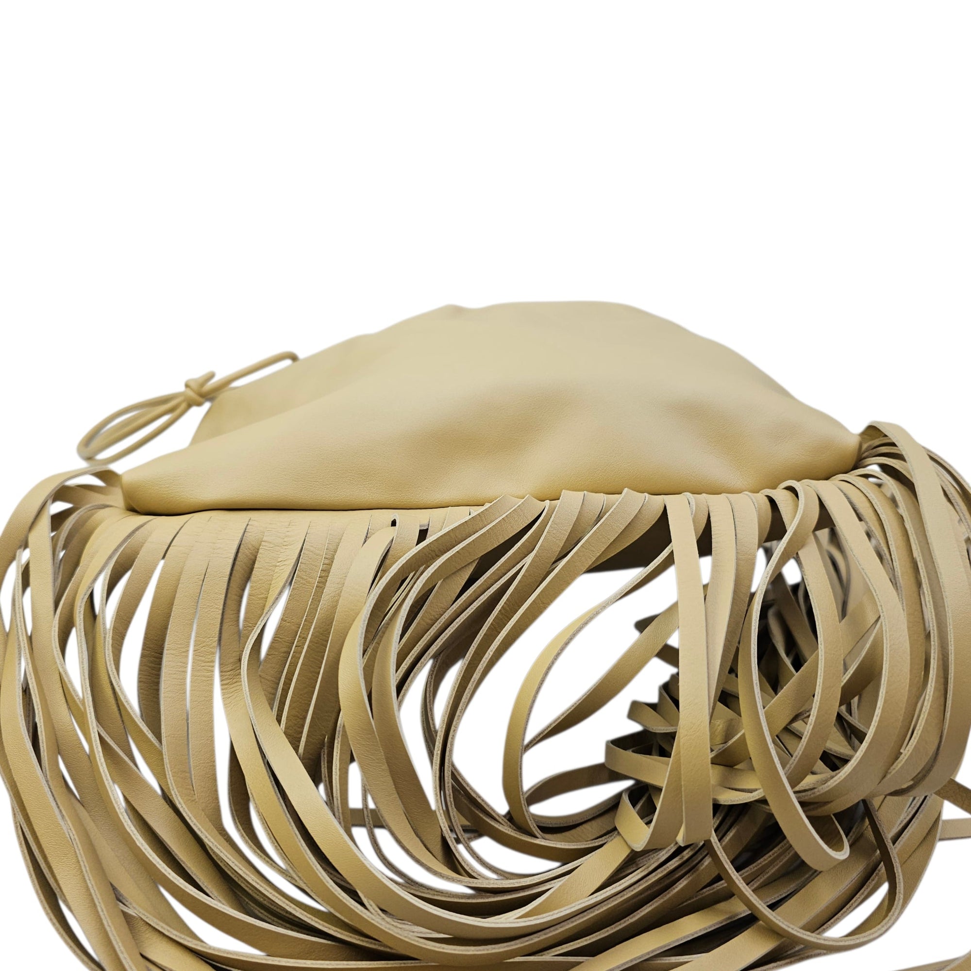 Fringe Pouch Yellow Shoulder Bag in Nappa Leather Gold hardware CL2603-19724 5
