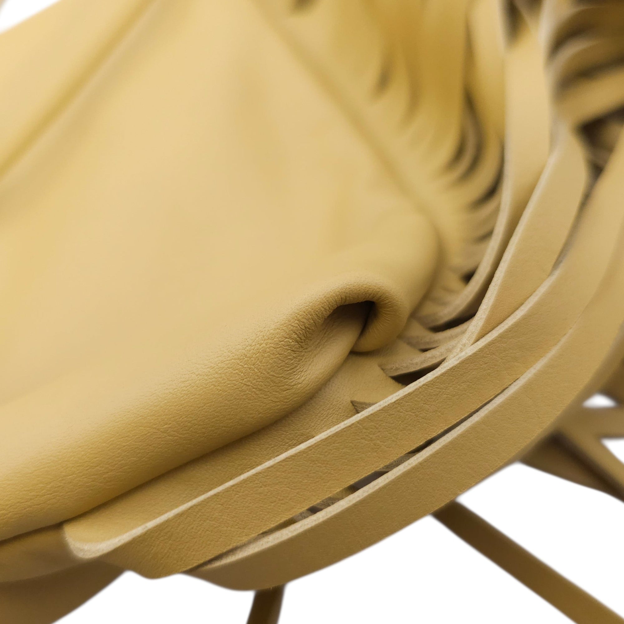 Fringe Pouch Yellow Shoulder Bag in Nappa Leather Gold hardware CL2603-19724 9