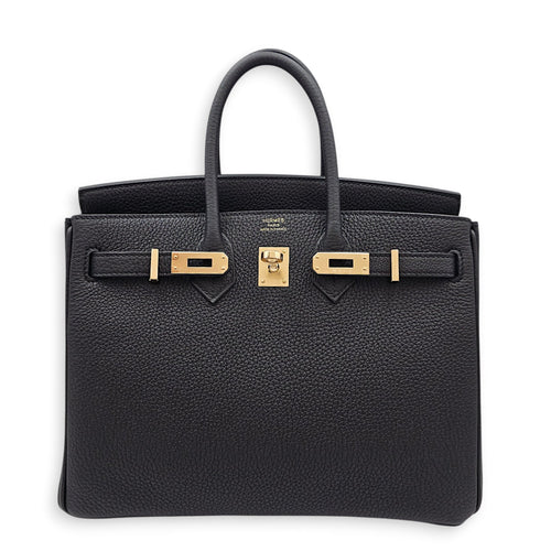 Birkin 25 Black in Togo Permabrass hardware CL2603-19725 1