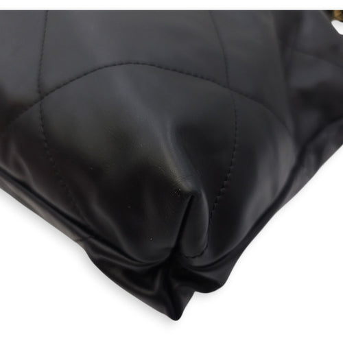 C22 Medium Black Shoulder Bag in Calfskin Gold hardware CL2603-19728 9