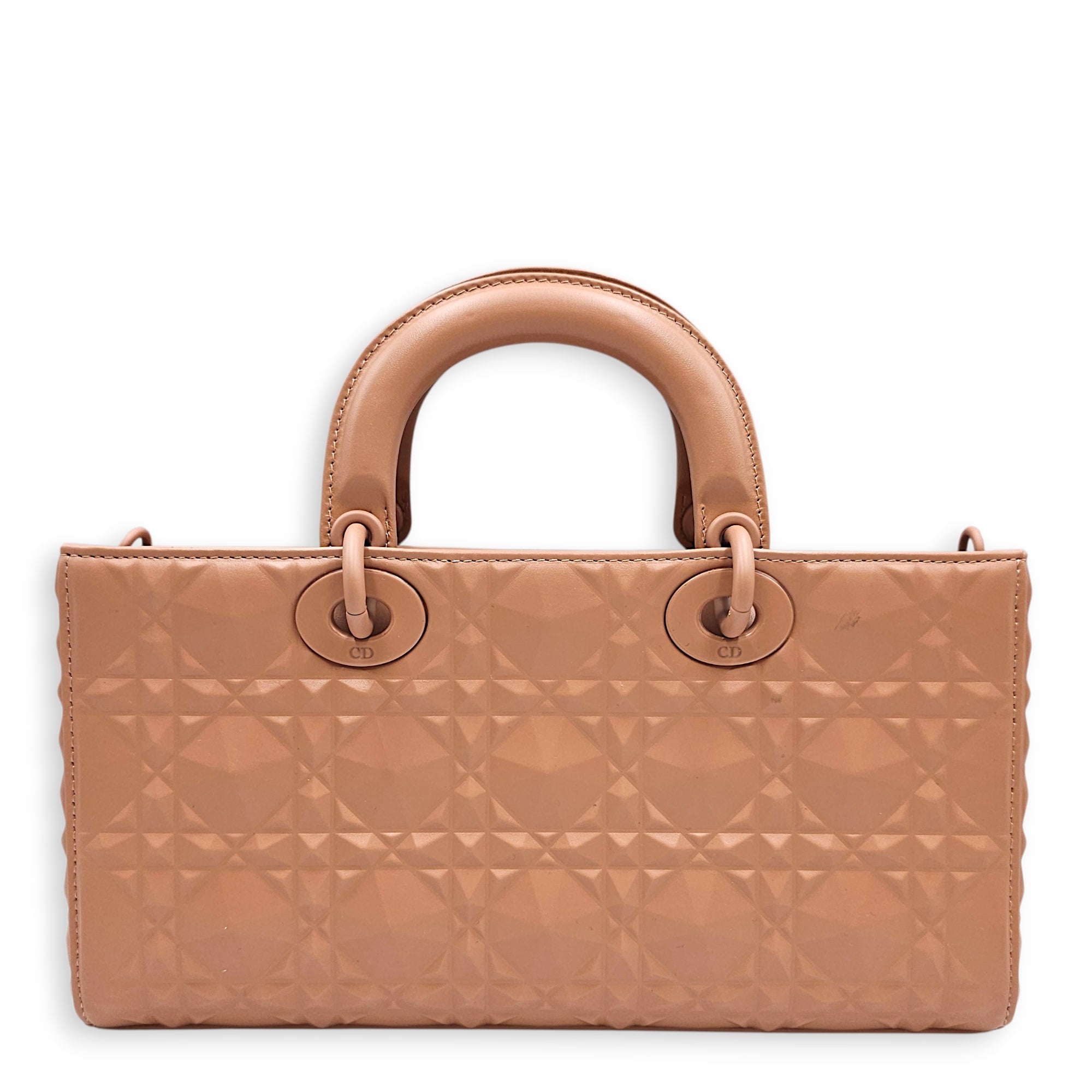 Diamond D-Joy Medium Pink Top Handle Bag in Calfskin Ruthenium hardware CL2603-19729 2