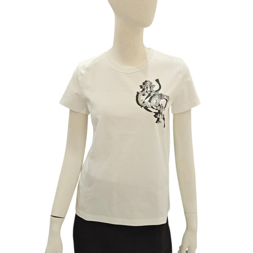 Printed Straight T-shirt 34 White Ready-To-Wear CL2603-19737 1