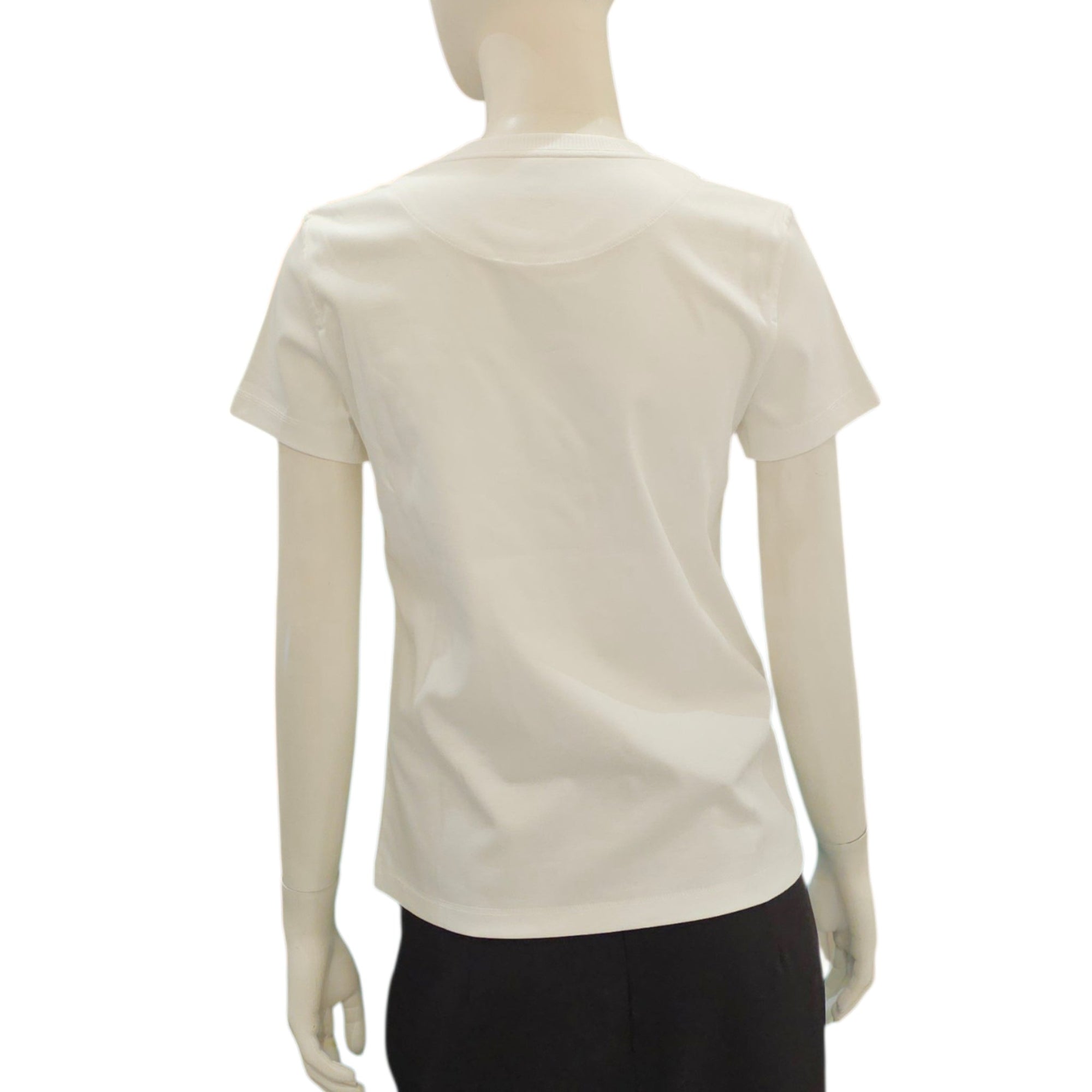 Printed Straight T-shirt 34 White Ready-To-Wear CL2603-19737 2