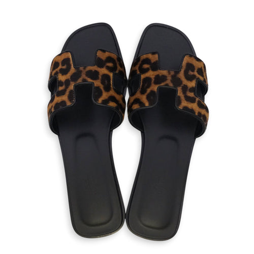 Oran 37.5 Gold/Noir Sandals in Moire Calf CL2603-19740 1