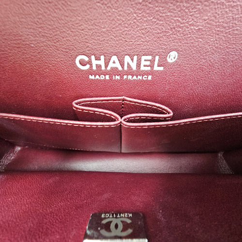 Medium Classic Flap Black Shoulder Bag in Caviar Leather Silver hardware