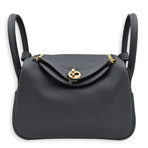 Lindy II Mini Gris misty/Noir in Swift Permabrass hardware CL2603-19801 1