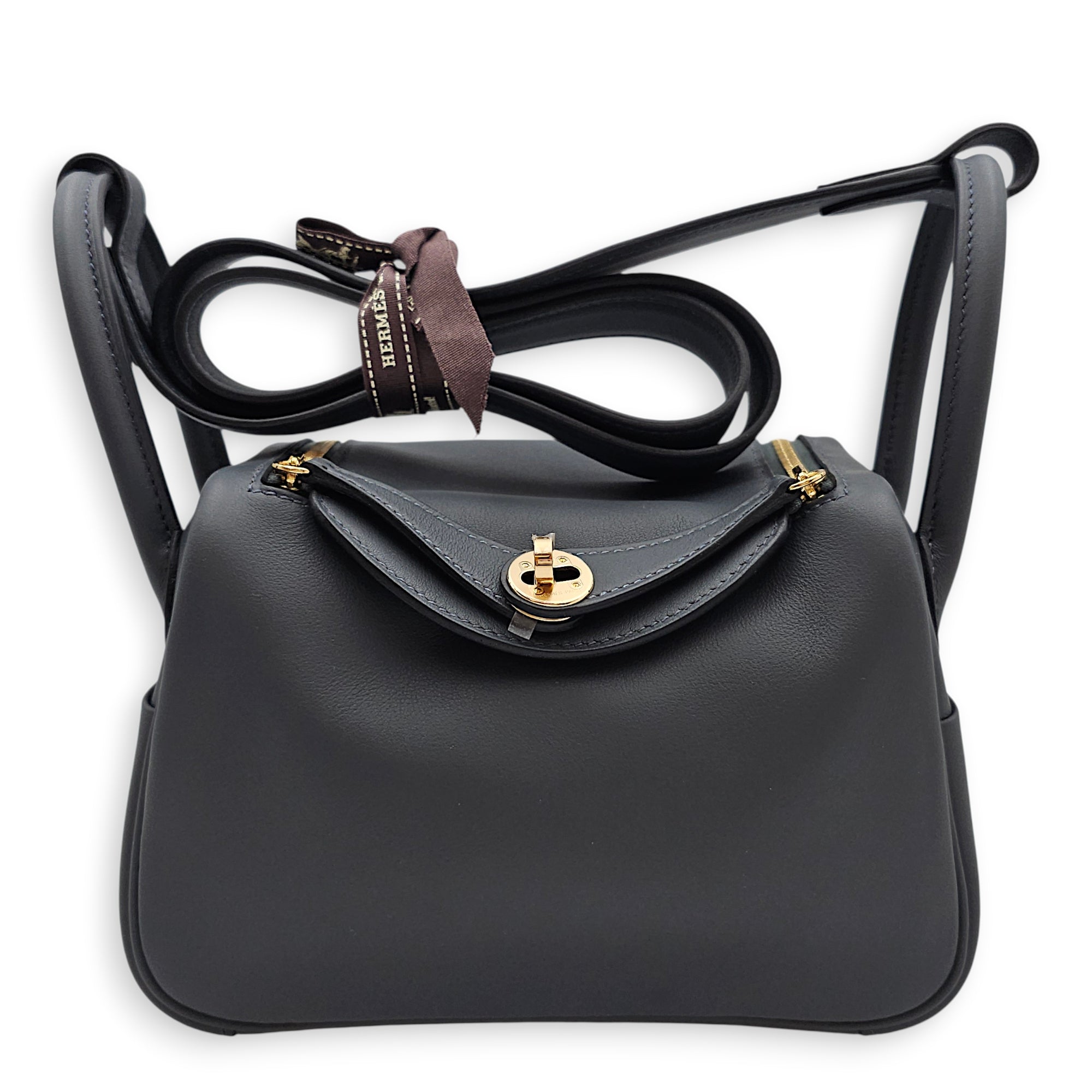 Lindy II Mini Gris misty/Noir in Swift Permabrass hardware CL2603-19801 3
