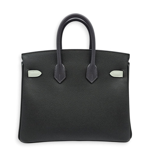 Birkin 25 Vert Fonce/Peppermint/Ardoise in Epsom Palladium hardware CL2603-19818 2