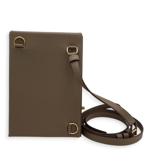Kelly Multipocket Etoupe in Epsom Gold hardware CL2603-19821 2