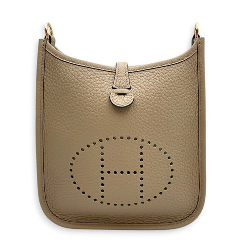 Evelyne Mini Beige Marfa in Clemence Gold hardware CL2603-19835 1