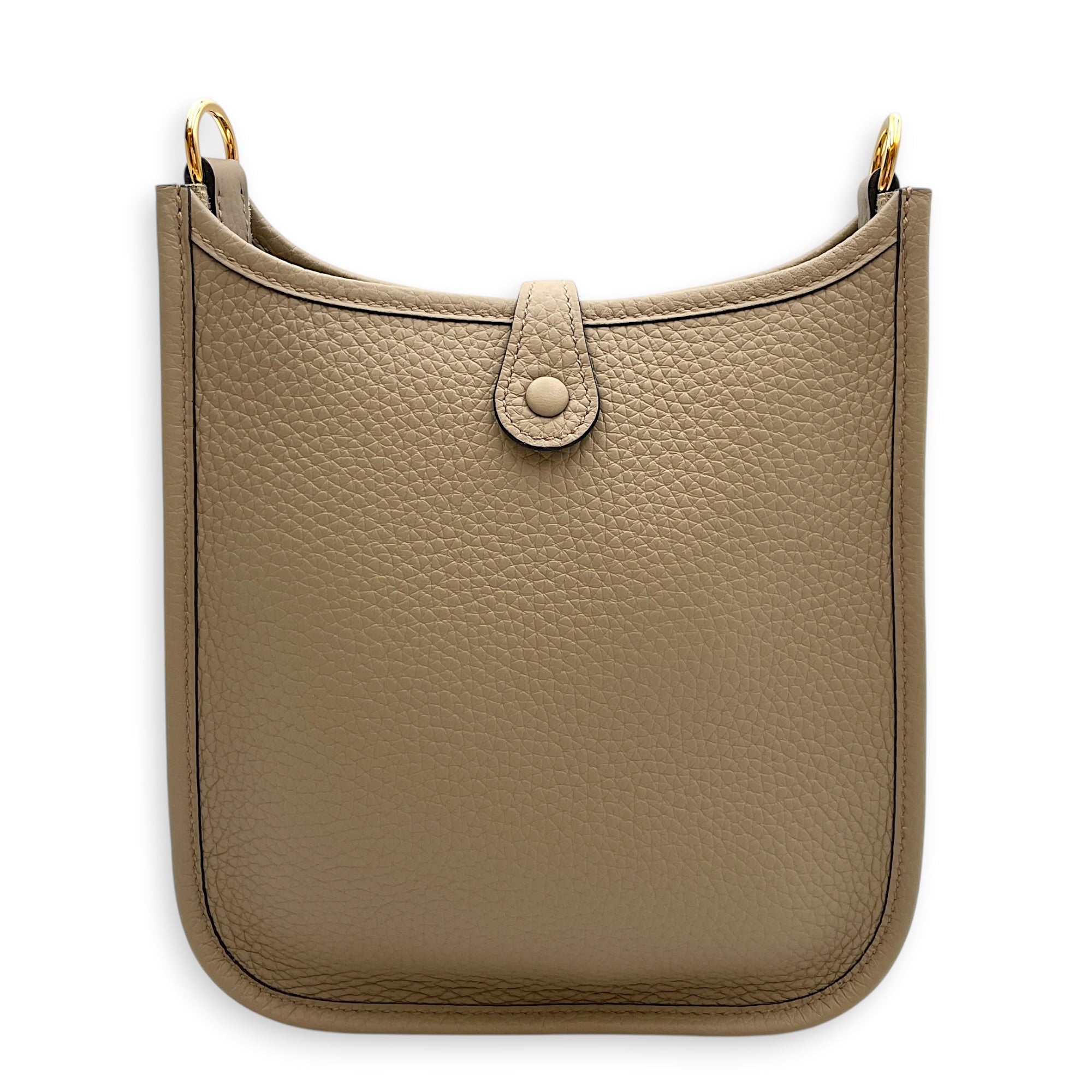 Evelyne Mini Beige Marfa in Clemence Gold hardware CL2603-19835 2