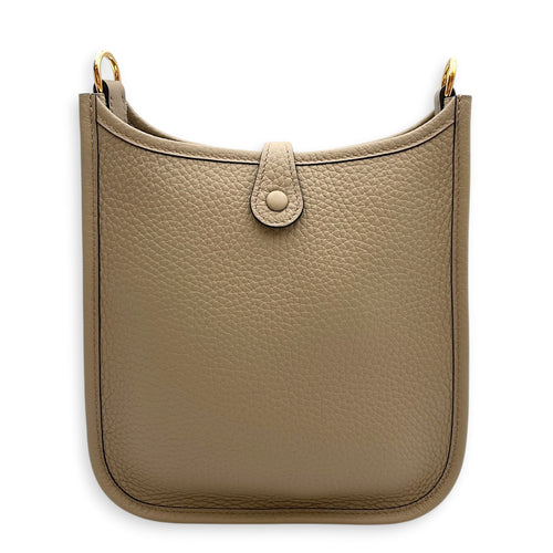 Evelyne Mini Beige Marfa in Clemence Gold hardware CL2603-19835 2