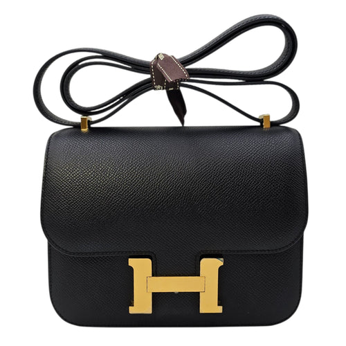 Constance 18 Black in Epsom Rose Gold hardware CL2603-19840 1