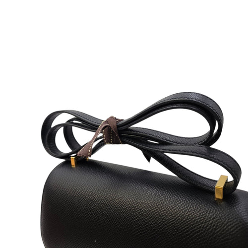 Constance 18 Black in Epsom Rose Gold hardware CL2603-19840 10