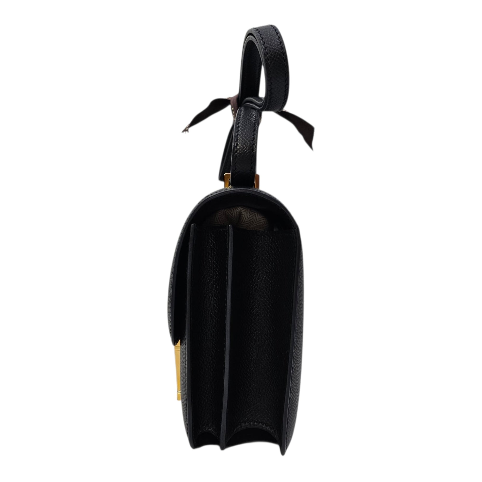 Constance 18 Black in Epsom Rose Gold hardware CL2603-19840 4