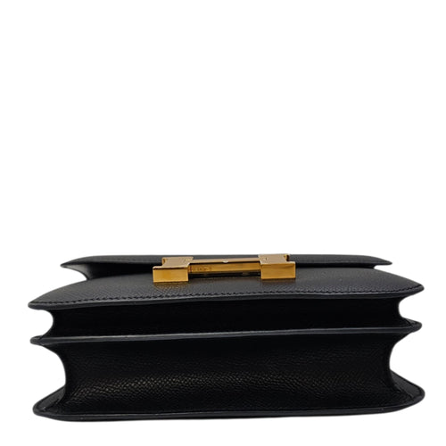 Constance 18 Black in Epsom Rose Gold hardware CL2603-19840 5