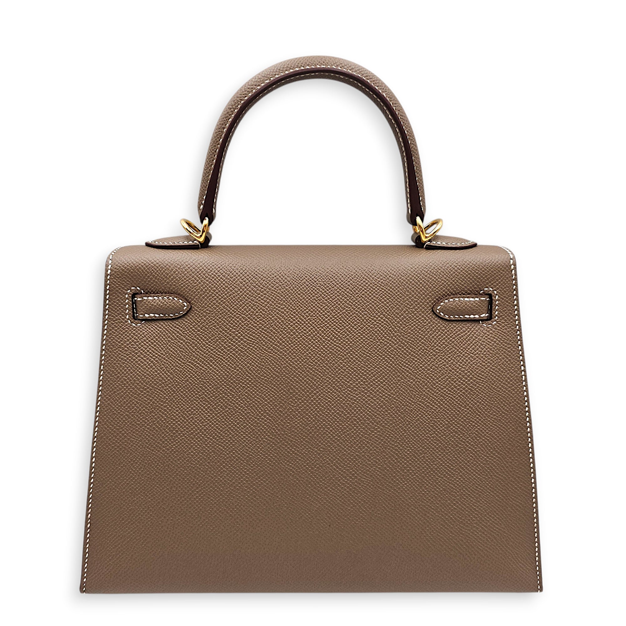 Sellier Kelly 25 Etoupe in Epsom Gold hardware