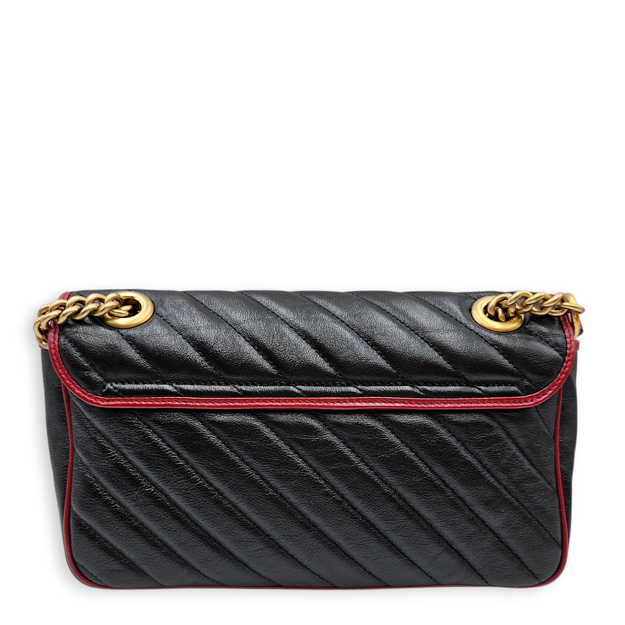 Marmont Matelasse Black Shoulder Bag in Calfskin Gold hardware CL2603-19864 2