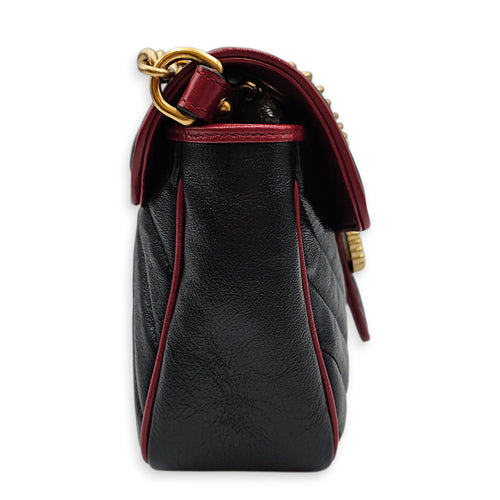 Marmont Matelasse Black Shoulder Bag in Calfskin Gold hardware CL2603-19864 4