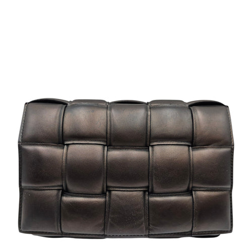 Padded Cassette 25cm  Black Crossbody Bag in Calfskin Silver hardware CL2603-19866 2