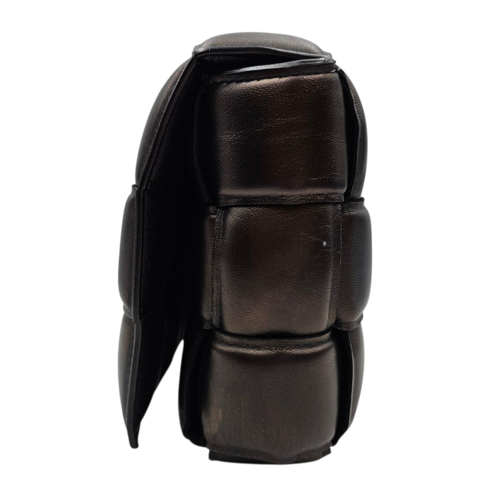 Padded Cassette 25cm  Black Crossbody Bag in Calfskin Silver hardware CL2603-19866 3