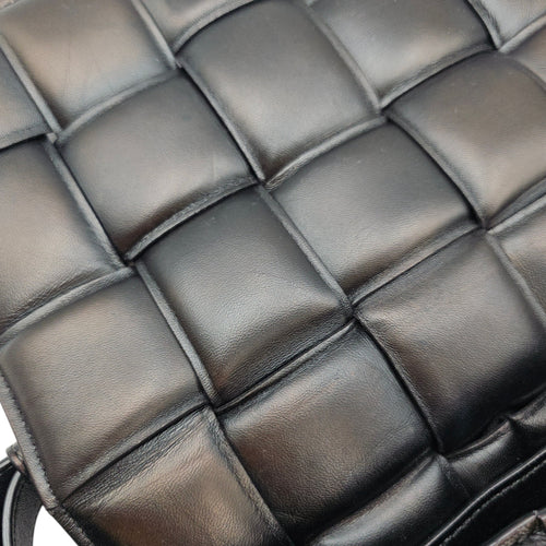 Padded Cassette 25cm  Black Crossbody Bag in Calfskin Silver hardware CL2603-19866 8