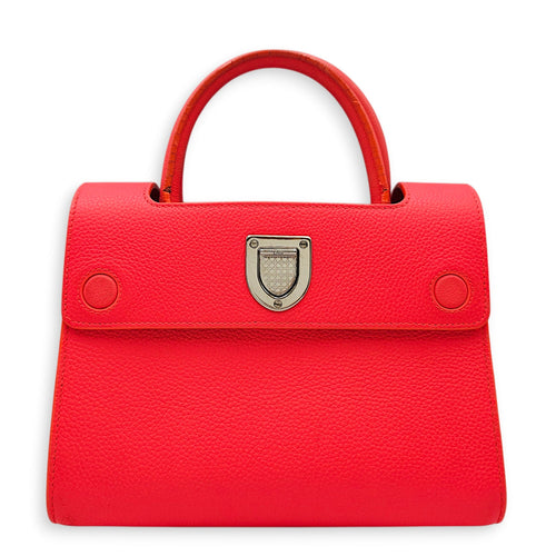 Diorever Neon Orange Top Handle Bag in Calfskin Silver hardware CL2603-19882 1