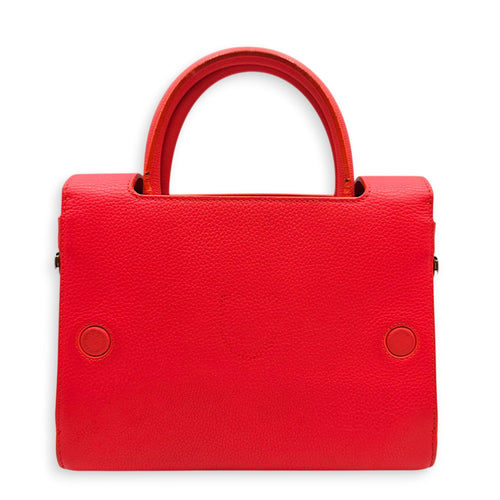 Diorever Neon Orange Top Handle Bag in Calfskin Silver hardware CL2603-19882 2