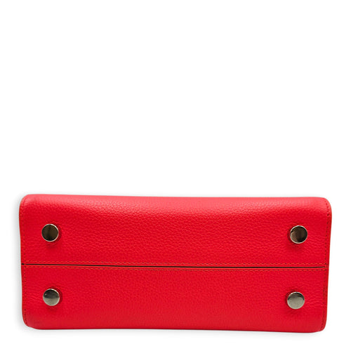 Diorever Neon Orange Top Handle Bag in Calfskin Silver hardware CL2603-19882 5