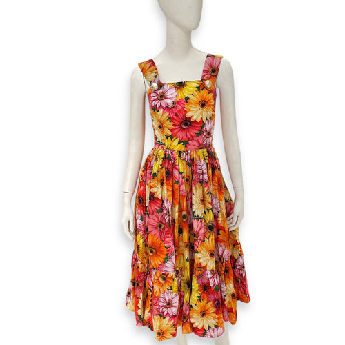 Floral Print Flare Midi Dress 38 Multi-colour Ready-To-Wear CL2603-19886 1