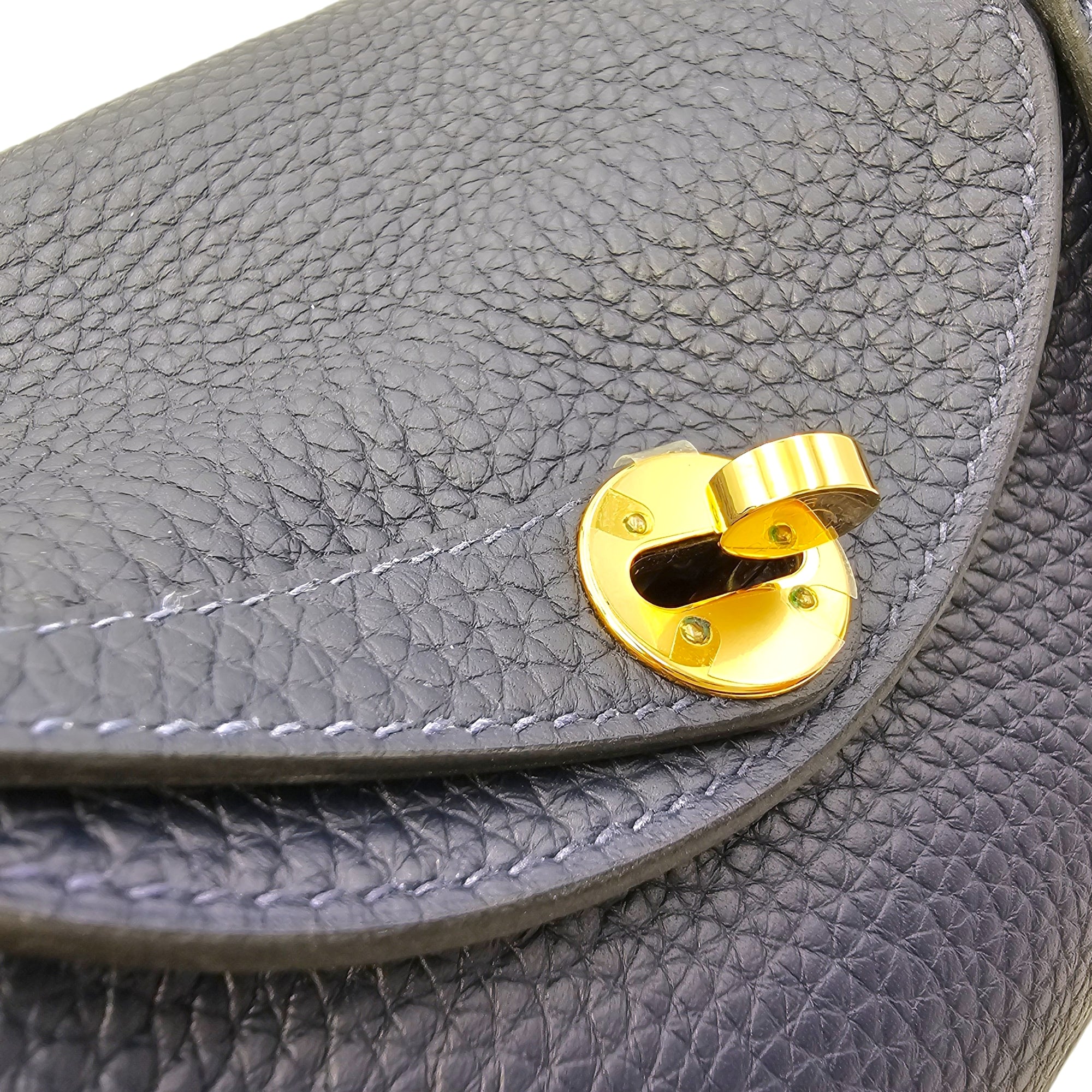 Lindy Mini Blue Nuit in Clemence Gold hardware