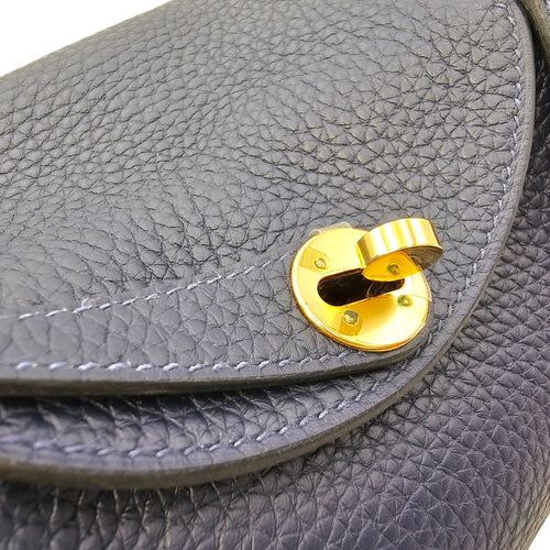 Lindy Mini Blue Nuit in Clemence Gold hardware