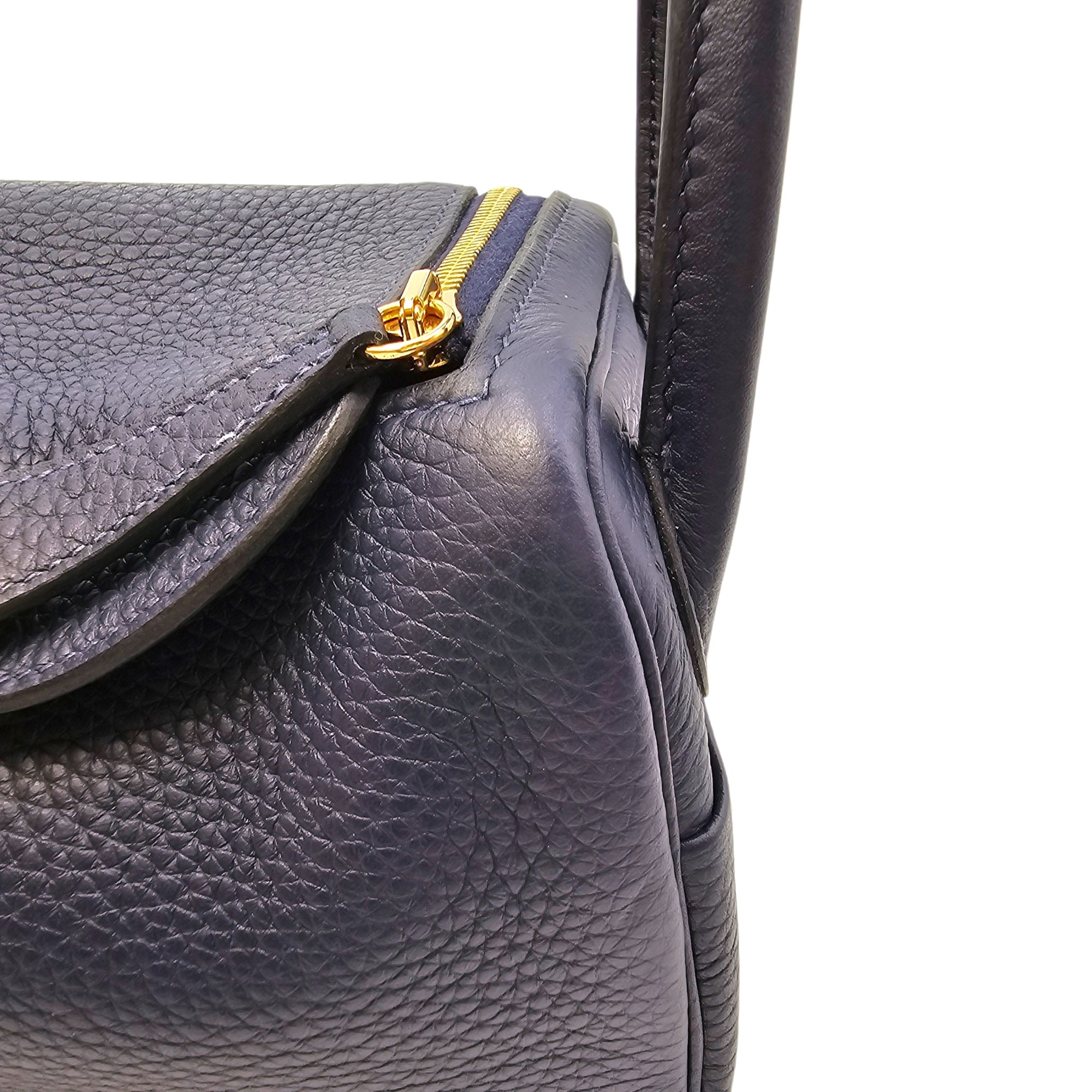 Lindy Mini Blue Nuit in Clemence Gold hardware