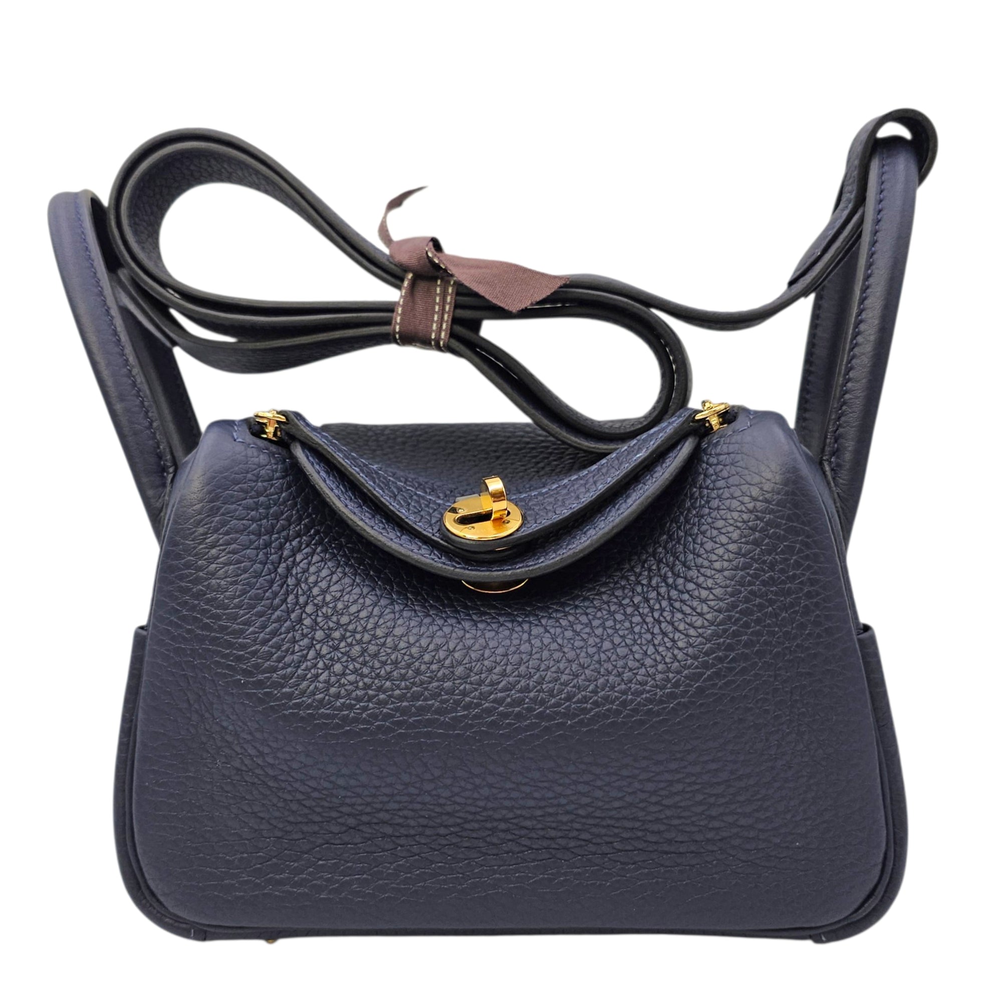 Lindy Mini Blue Nuit in Clemence Gold hardware