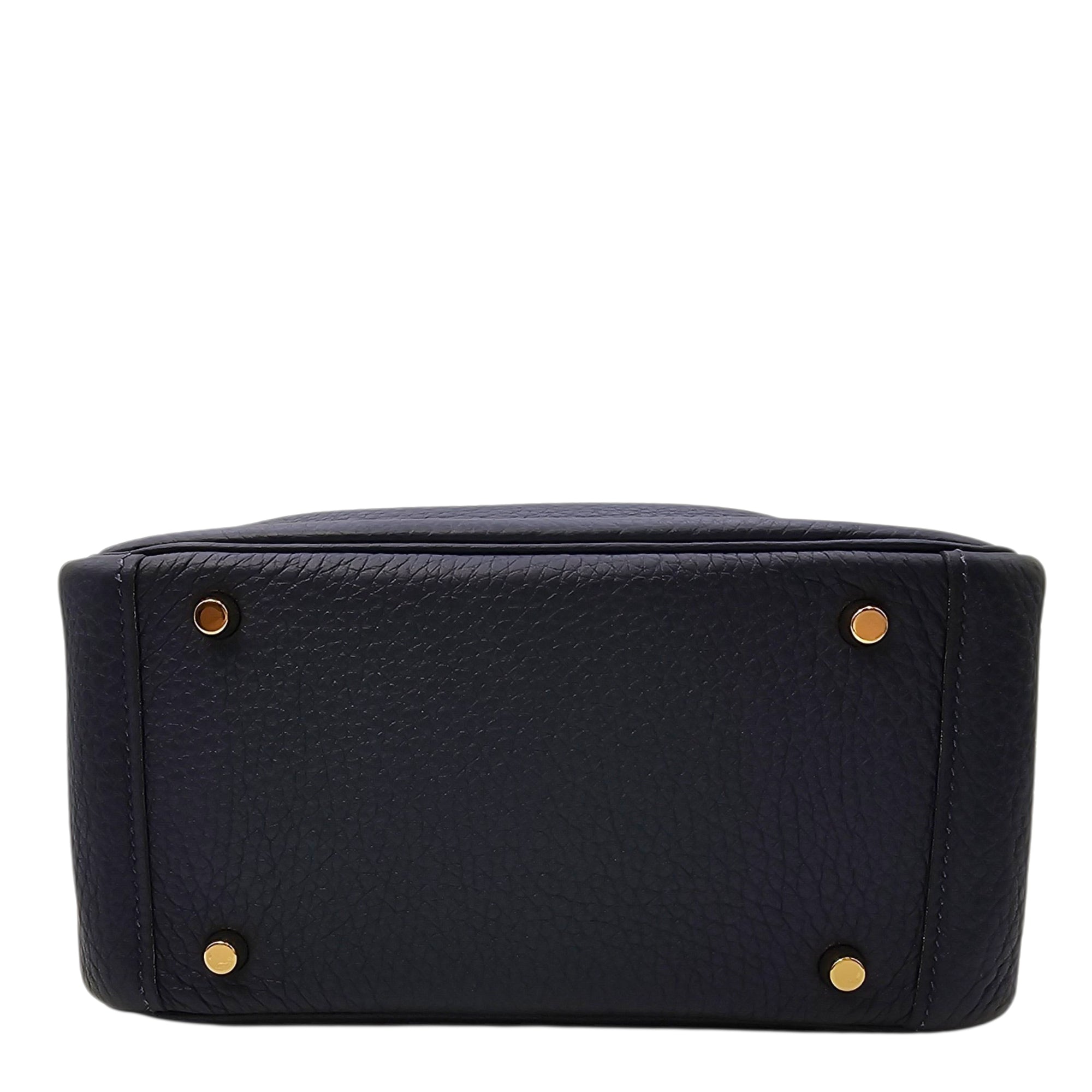 Lindy Mini Blue Nuit in Clemence Gold hardware