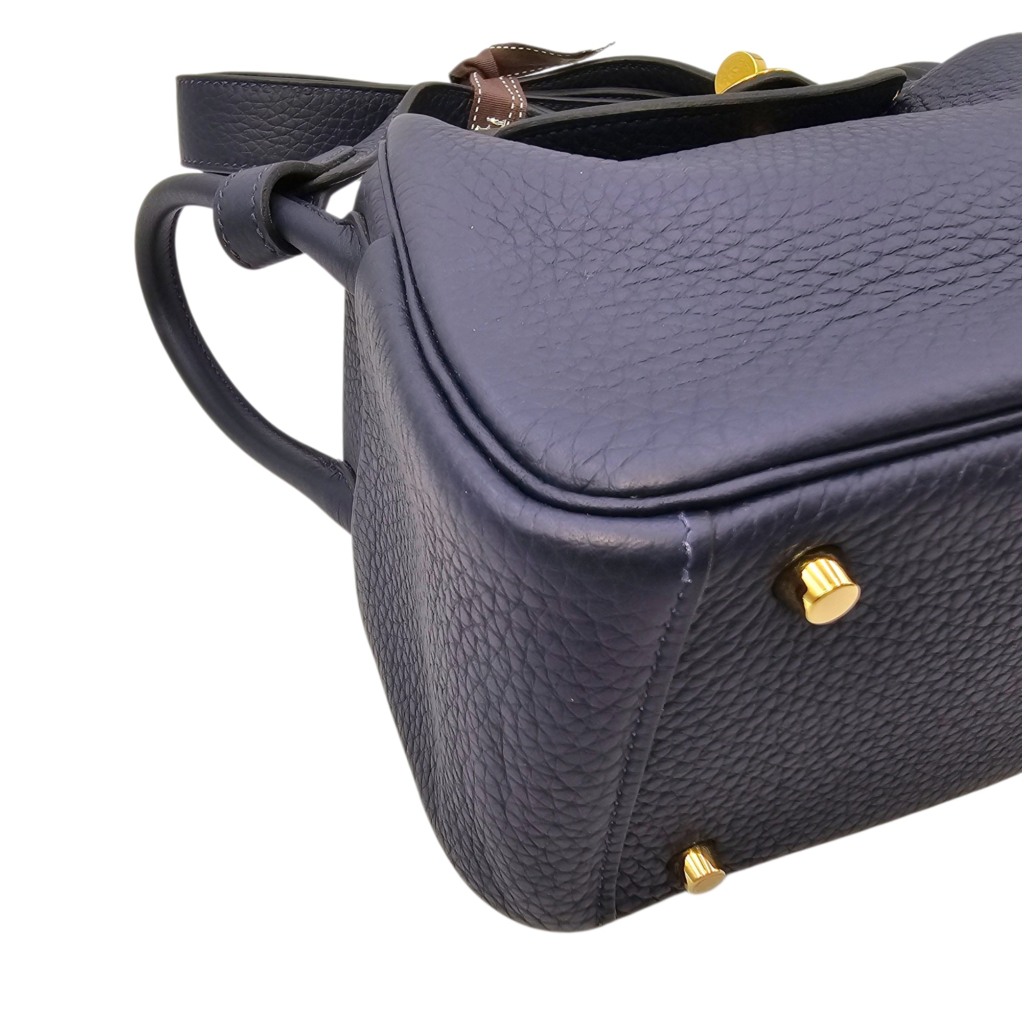 Lindy Mini Blue Nuit in Clemence Gold hardware