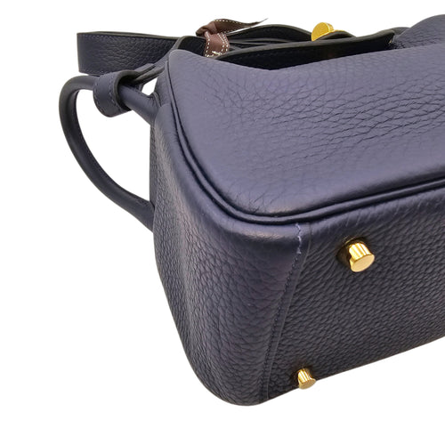 Lindy Mini Blue Nuit in Clemence Gold hardware