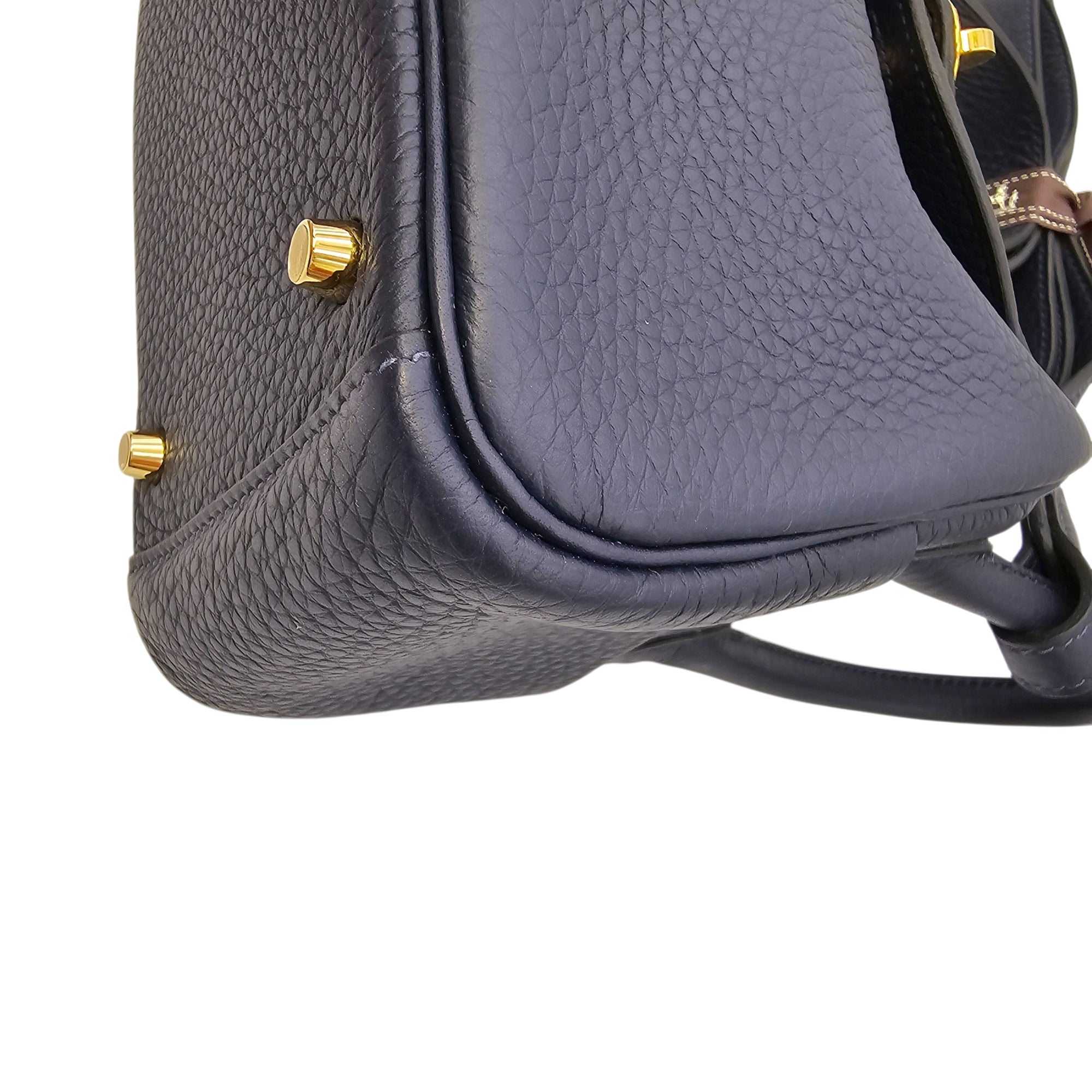 Lindy Mini Blue Nuit in Clemence Gold hardware
