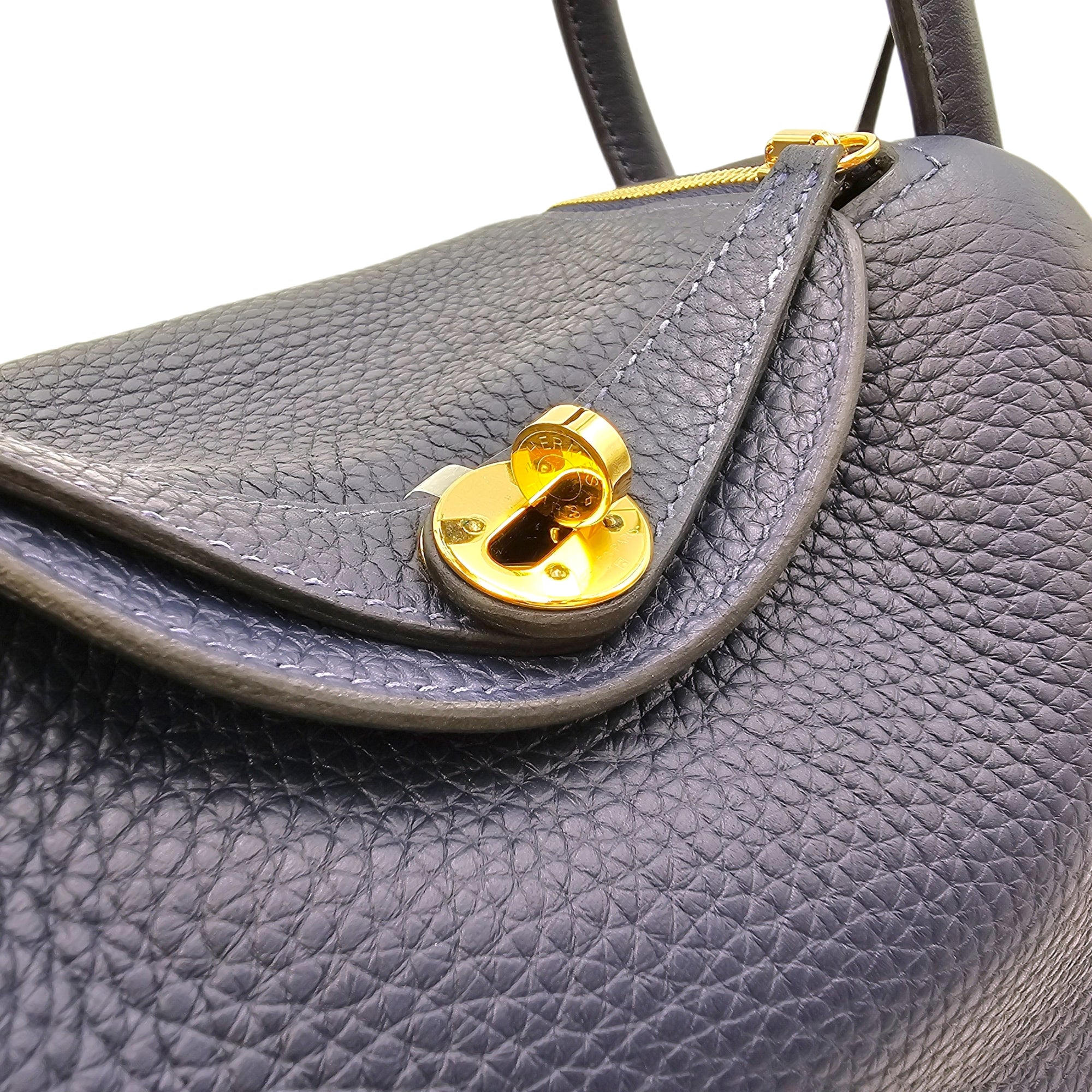 Lindy Mini Blue Nuit in Clemence Gold hardware