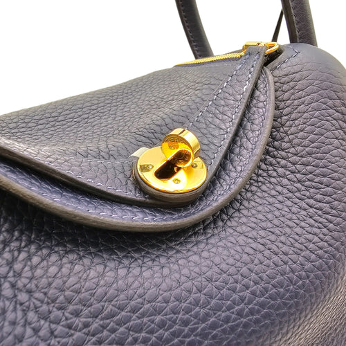 Lindy Mini Blue Nuit in Clemence Gold hardware