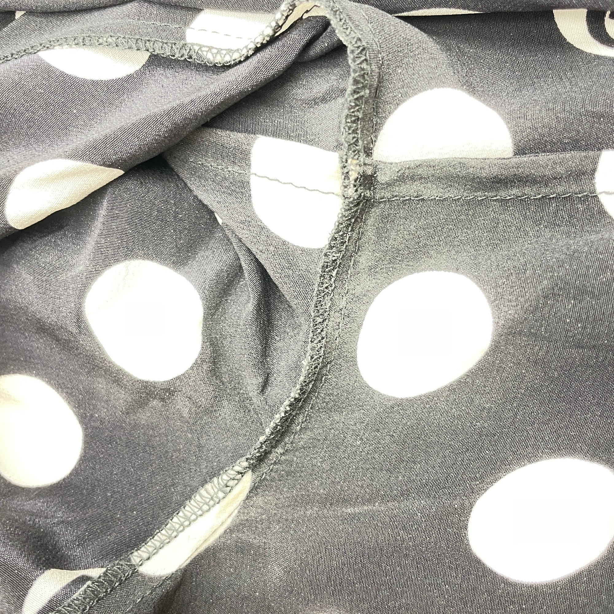 Polka Dot Print Midi Dress 38 Black Ready-To-Wear in Silk CL2603-19905 4