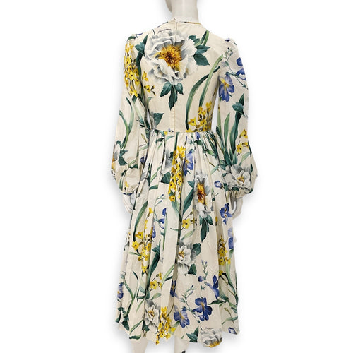 Floral Print Long Dress 38 Multi-colour Ready-To-Wear in Cotton CL2603-19906 2